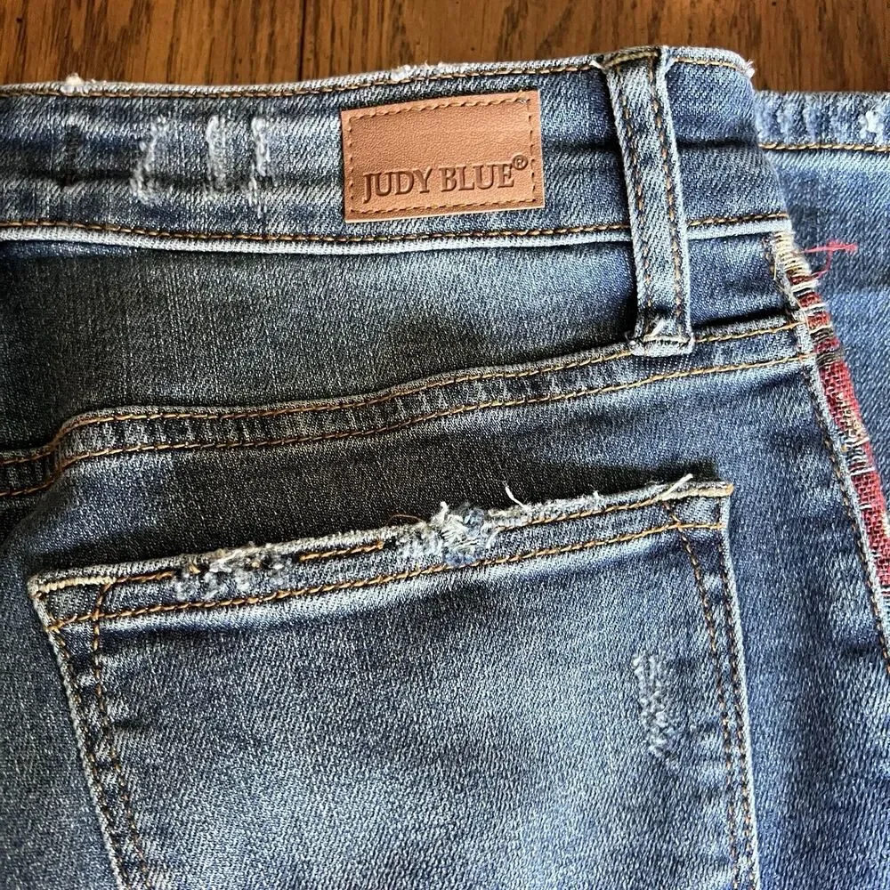 Judy Blue Jeans Womens Size 5/27  Relaxed Fit High Rise Aztec Side Hippie Boho - Picture 4 of 9